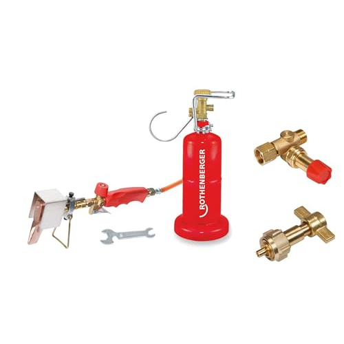 Rothenberger Industrial Kupferlötkolben Handwerkerflasche Propanregler Propanumfüllstutzen Set 8-teilig