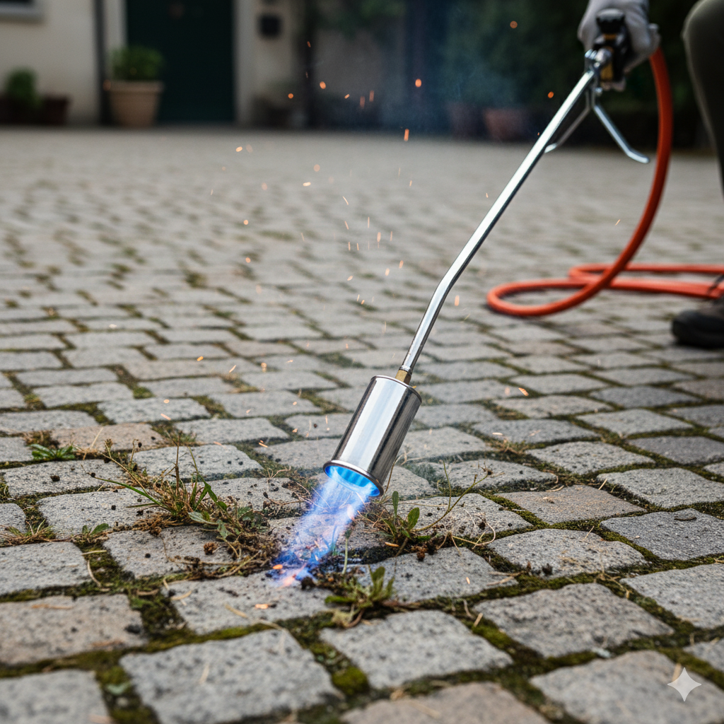 Gazcamp Abflammgerät PQ830 Unkrautbrenner 1000°C inkl. 5 m Gasschlauch und 4 Bar Regler