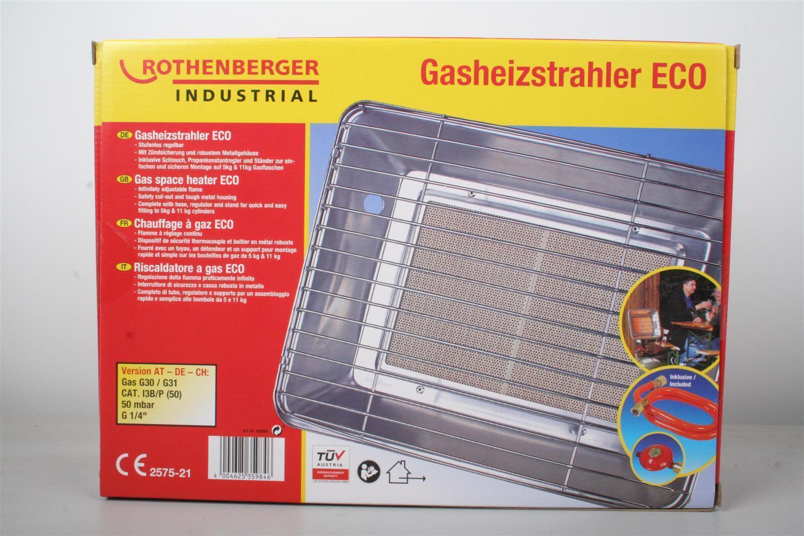 B-Ware Rothenberger Gasheizstrahler Eco mit Piezo Schlauch und Regler 4004625359853