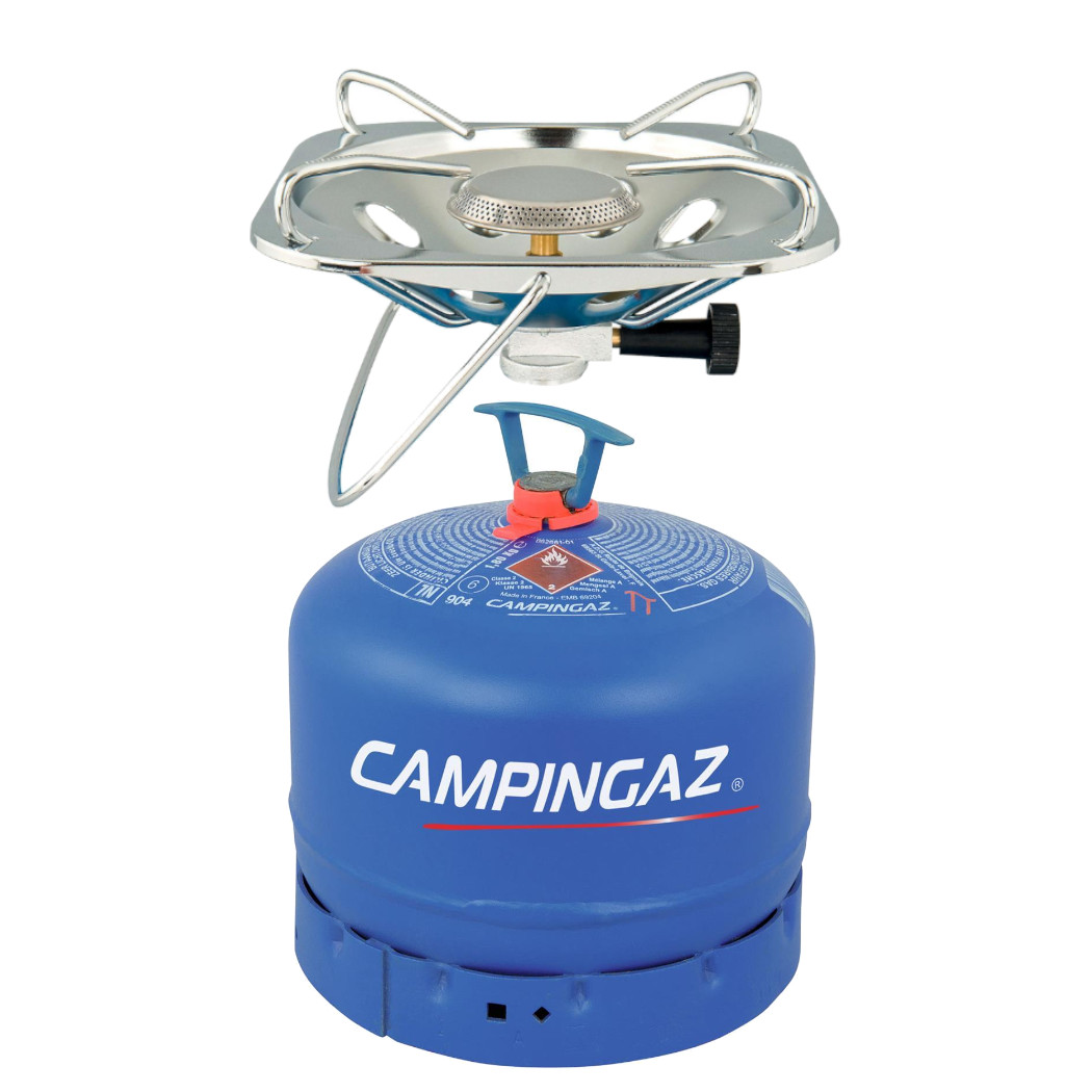 Campingaz Gaskocher Super Carena R 3 kW mit gefüllter R 904 Campingazflasche