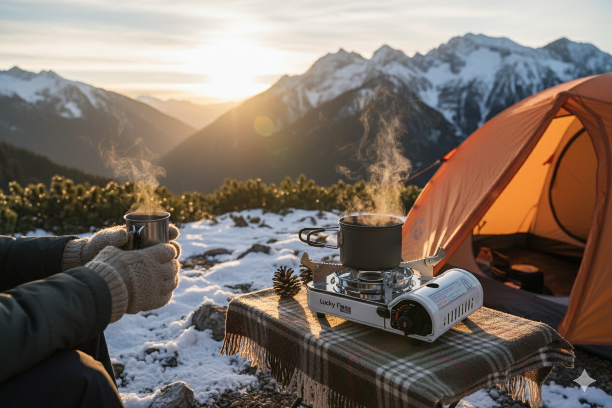 Lucky Flame LF-90 mini Gaskocher für MSF-1A 227g Kartuschen (ohne Koffer)