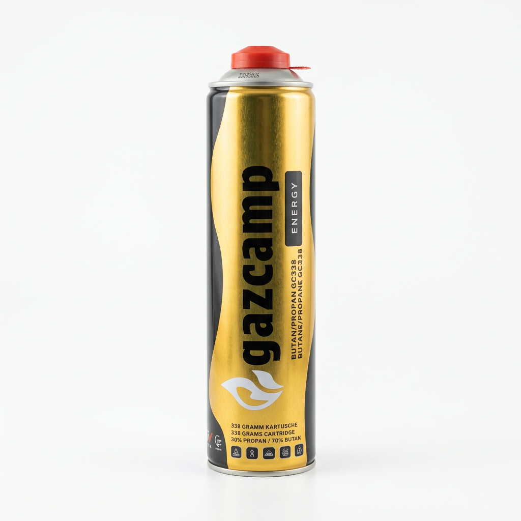 48x Gazcamp Butan/Propan 338g (616ml) Gaskartusche EN417 Schraubgewinde