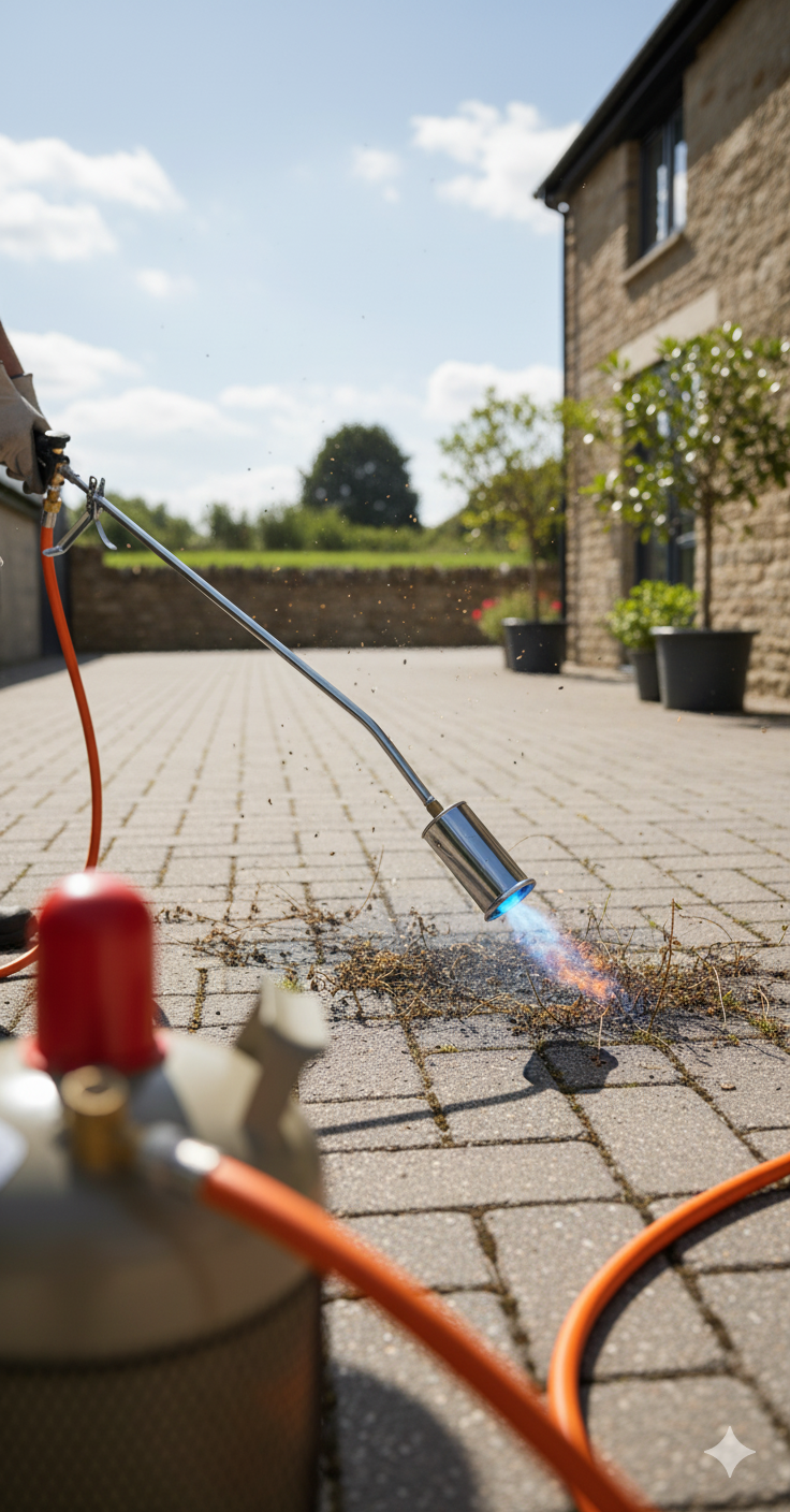 BIO Unkrautbrenner PRO mit Flaschenwagen und 11 kg Gasflasche