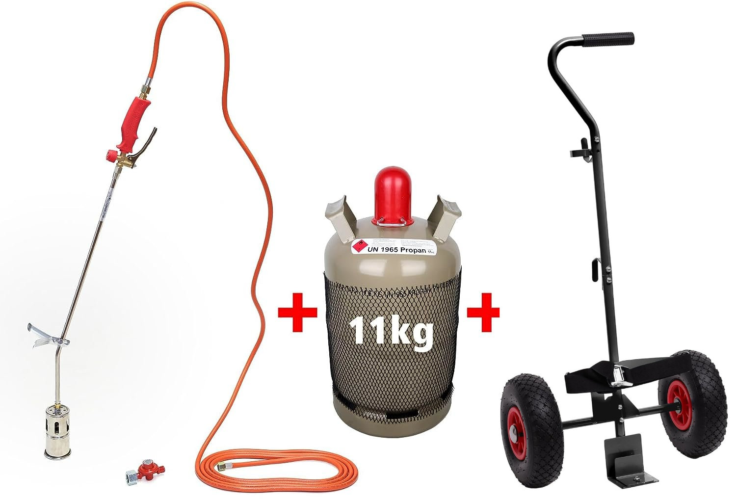 Rothenberger Industrial RoMaxi Premium 11kg Gasflasche Flaschentransportwagen Komplettset