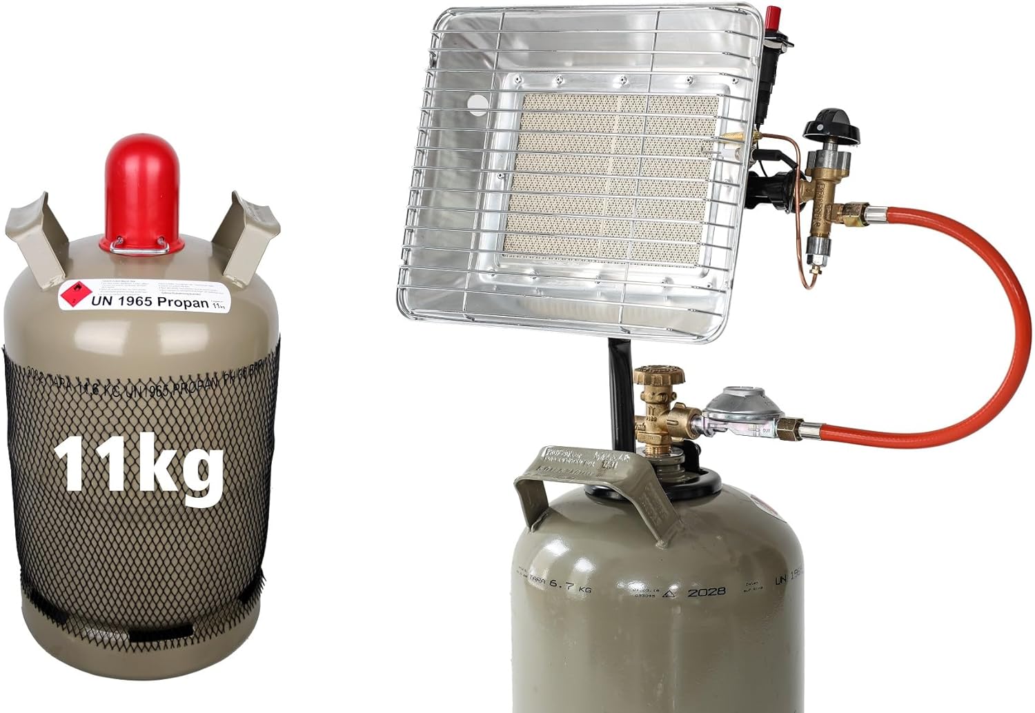 Rothenberger Industrial Gasheizstrahler Eco mit 11 kg Gasflasche im Set